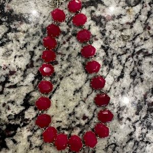 Kendra Scott maroon statement necklace
